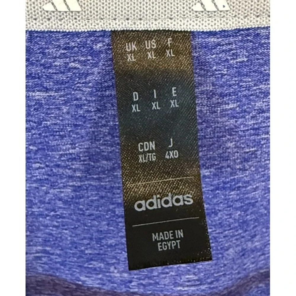Adidas Men's Blue Heather Performance Golf Polo Shirt XL Moisture Wicking Athlet